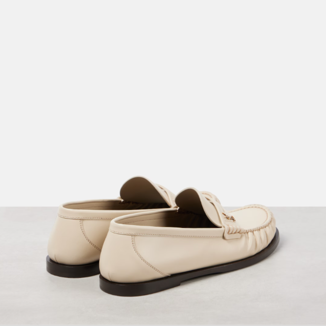 Saint Laurent Penny Loafers Beige